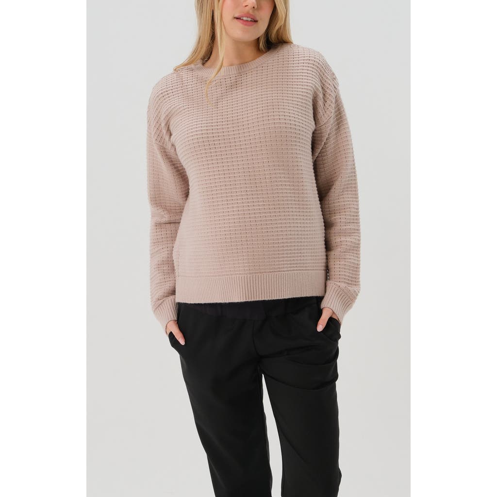Marion Maternity & Nursing Sweater With Button Detail & Hidden Thumbhole Feature In Multi
