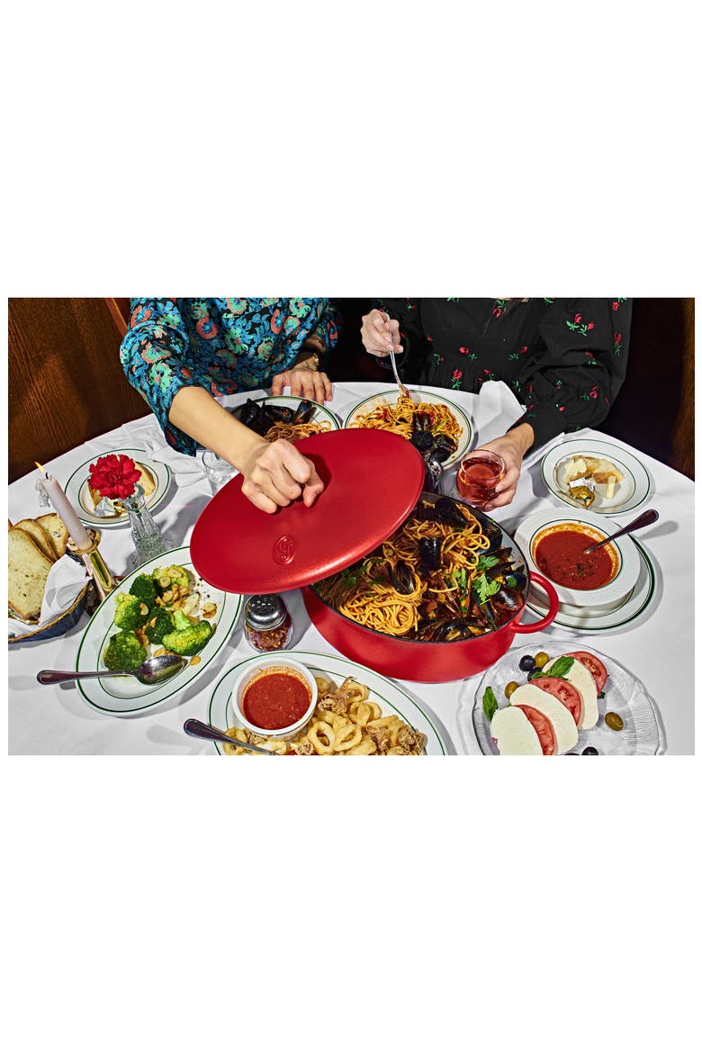 The Dutchess 6.75-Quart Enamel Cast Iron Dutch Oven with Lid (Nordstrom Exclusive), Alternate, color, MARINARA