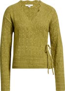 BP. Pointelle Wrap Sweater