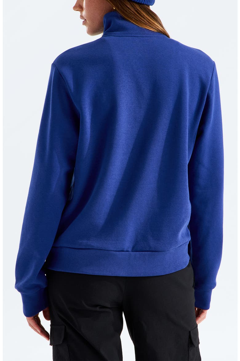 Evolution Simple Dome Cotton Blend Quarter Zip Sweatshirt, Alternate, color, BOLD BLUE
