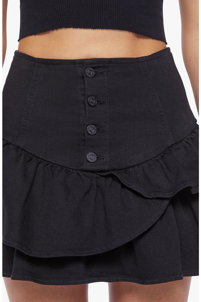 The Pixie Minx Layered Ruffle Denim Miniskirt, Alternate, color, PITCH
