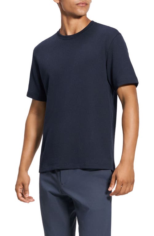 Theory Precise Crewneck Tee In Baltic