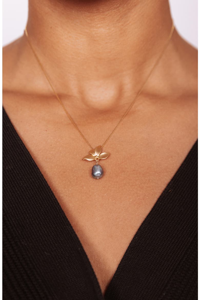 Maeve Freshwater Pearl Pendant Necklace, Alternate, color, GOLD / PEACOCK