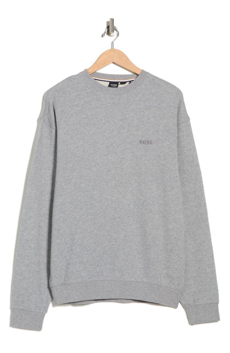 BOSS Albert Lounge Sweatshirt, Alternate, color, Grey
