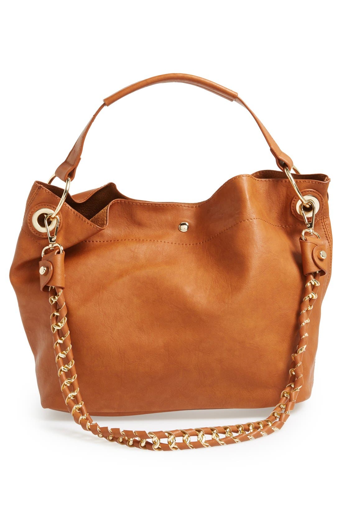 Slouchy Bucket Bag, Alternate, color, COGNAC