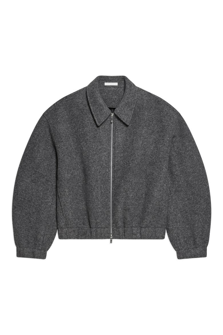 Boiled Bomber, Alternate, color, GREY MELANGE/ BLACK