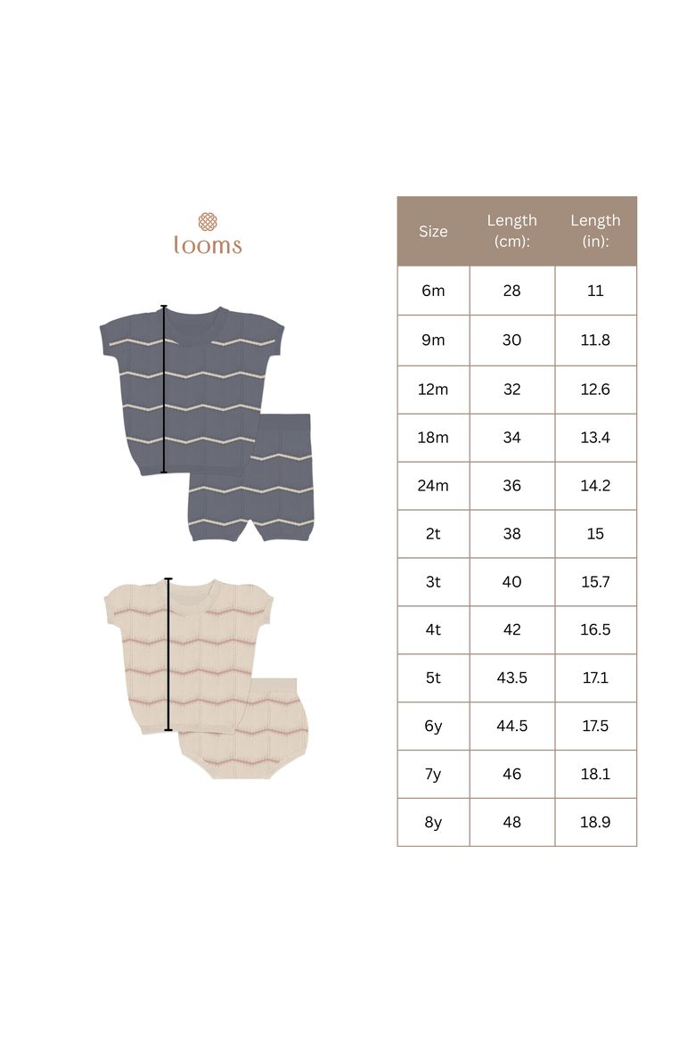 Looms Holland Collection - Boys Wave Knit 2 Piece Set, Alternate, color, Blue/Ivory