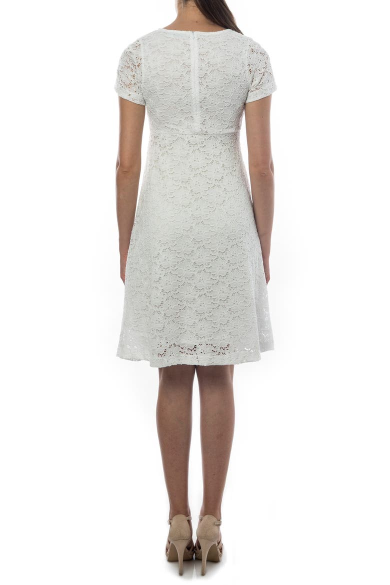 'Rodano' Lace Maternity Dress, Alternate, color, WHITE