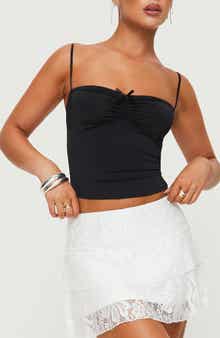 Princess Polly Vihaan Ruched Crop Camisole