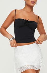 Princess Polly Vihaan Ruched Crop Camisole