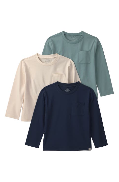Kids' 3-Pack Pocket T-Shirts