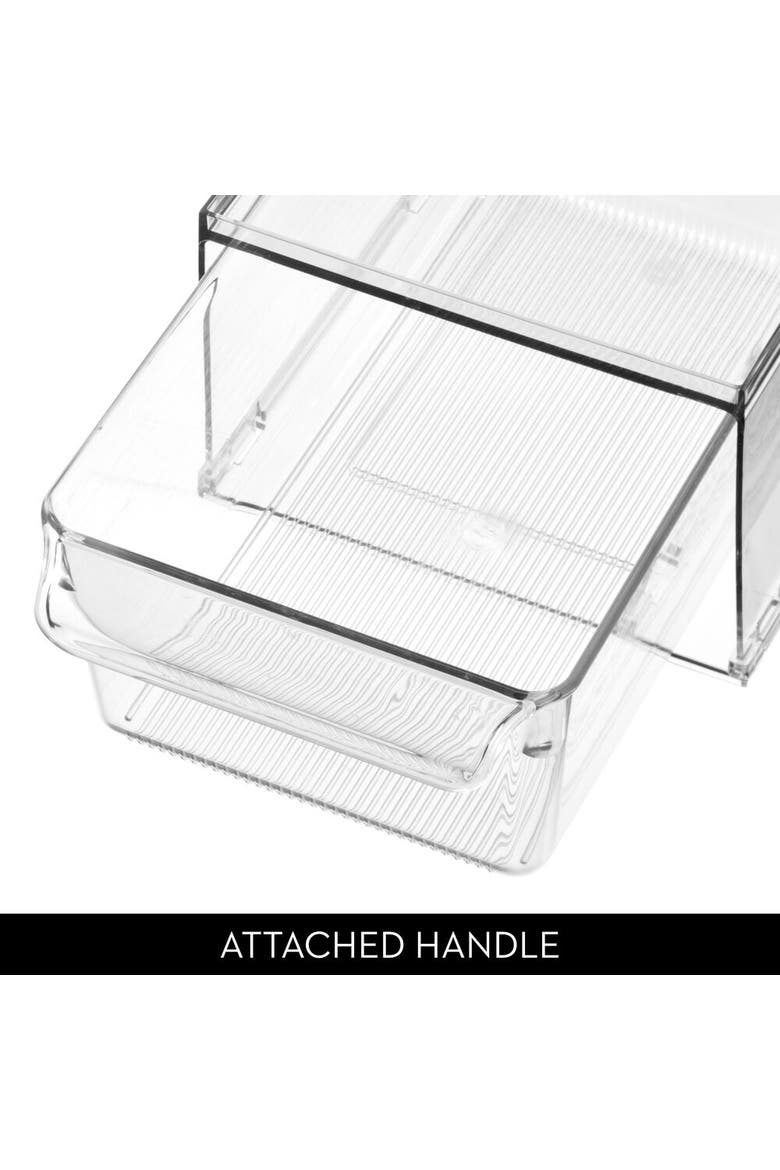 Stackable Kitchen Storage Drawer for Fridge, Pantry, Under-Sink, or Cabinet - Set of 4 - Clear, Alternate, color, Clear