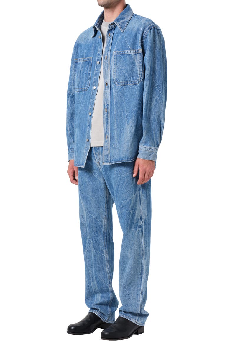 AGOLDE Craven Denim Button-Up Shirt, Alternate, color, Twist Medium Indigo C
