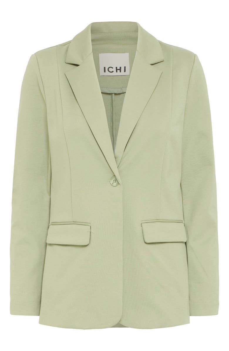 ICHI Kate Long Blazer, Alternate, color, Tea Green