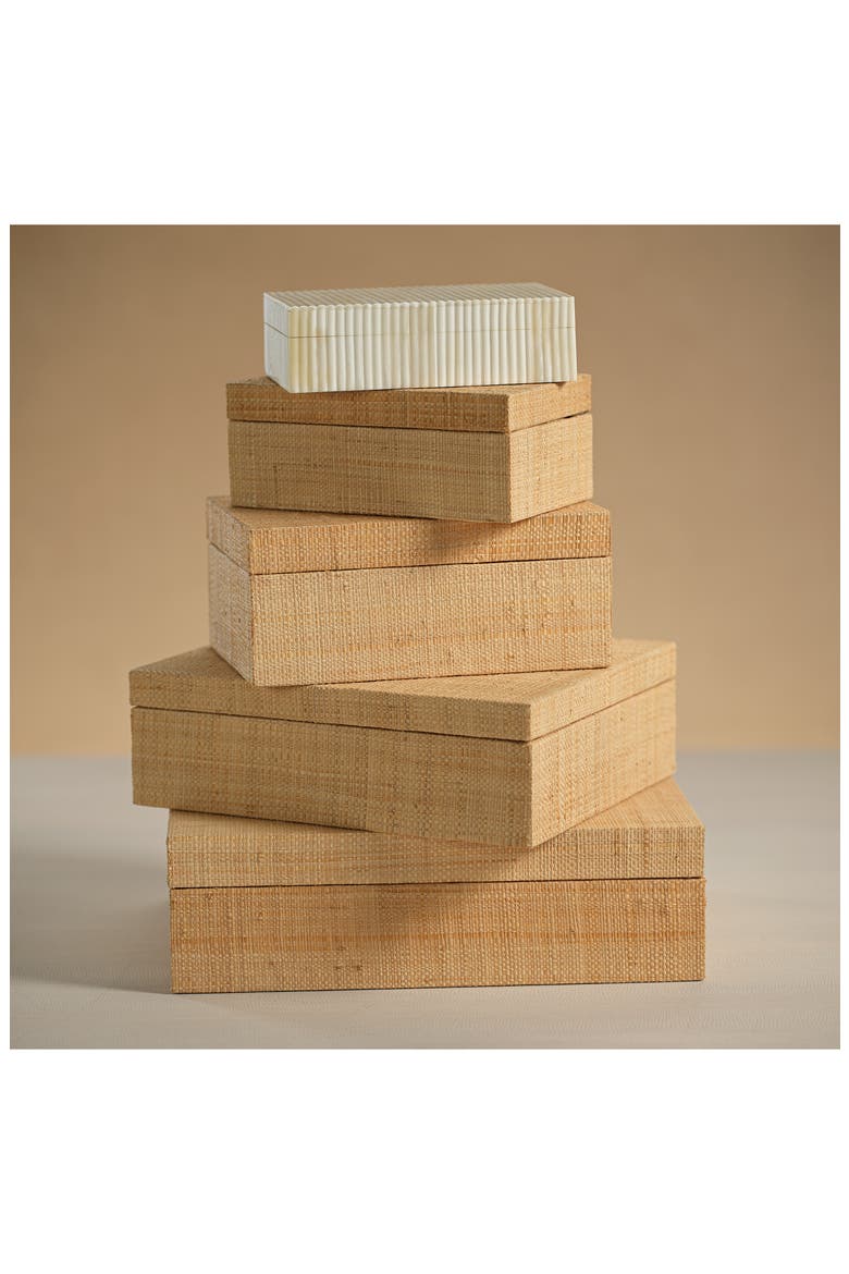 Woven Decorative Box, Alternate, color, BEIGE