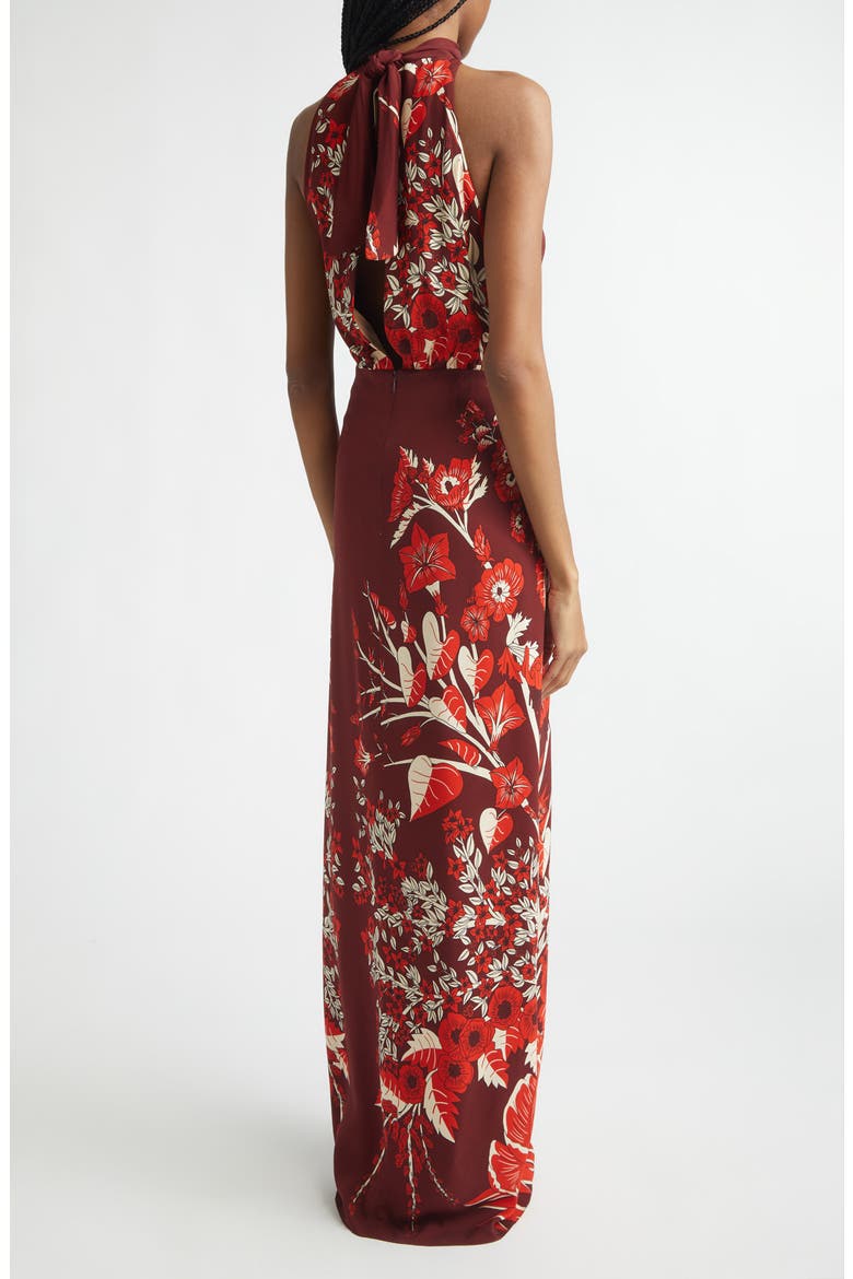 Sacred Currents Floral Print Maxi Dress, Alternate, color, WINE / RED