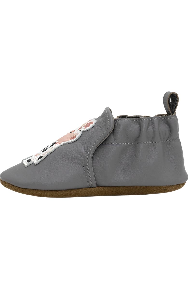 Robeez<sup>®</sup> Fun at the Farm Crib Shoe, Alternate, color, Grey
