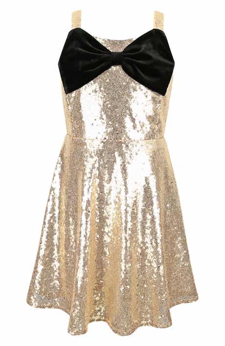 Kids' Sequin Bow Fit & Flare Dress