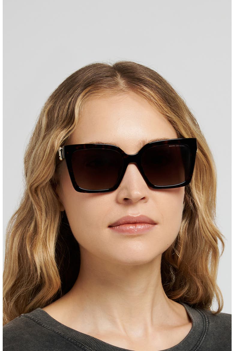 55mm Gradient Cat Eye Sunglasses, Alternate, color, HAVANA/ BROWN SF