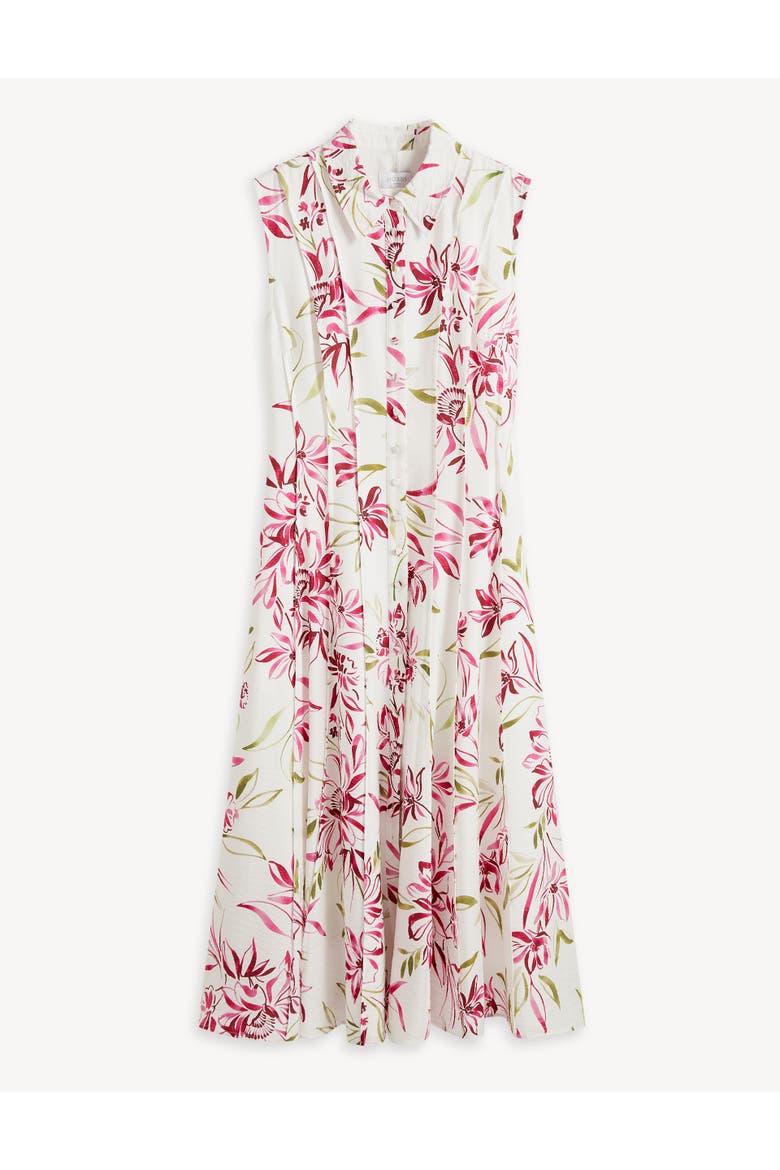 Della Shirt Midi Dress, Alternate, color, Ivorymulti