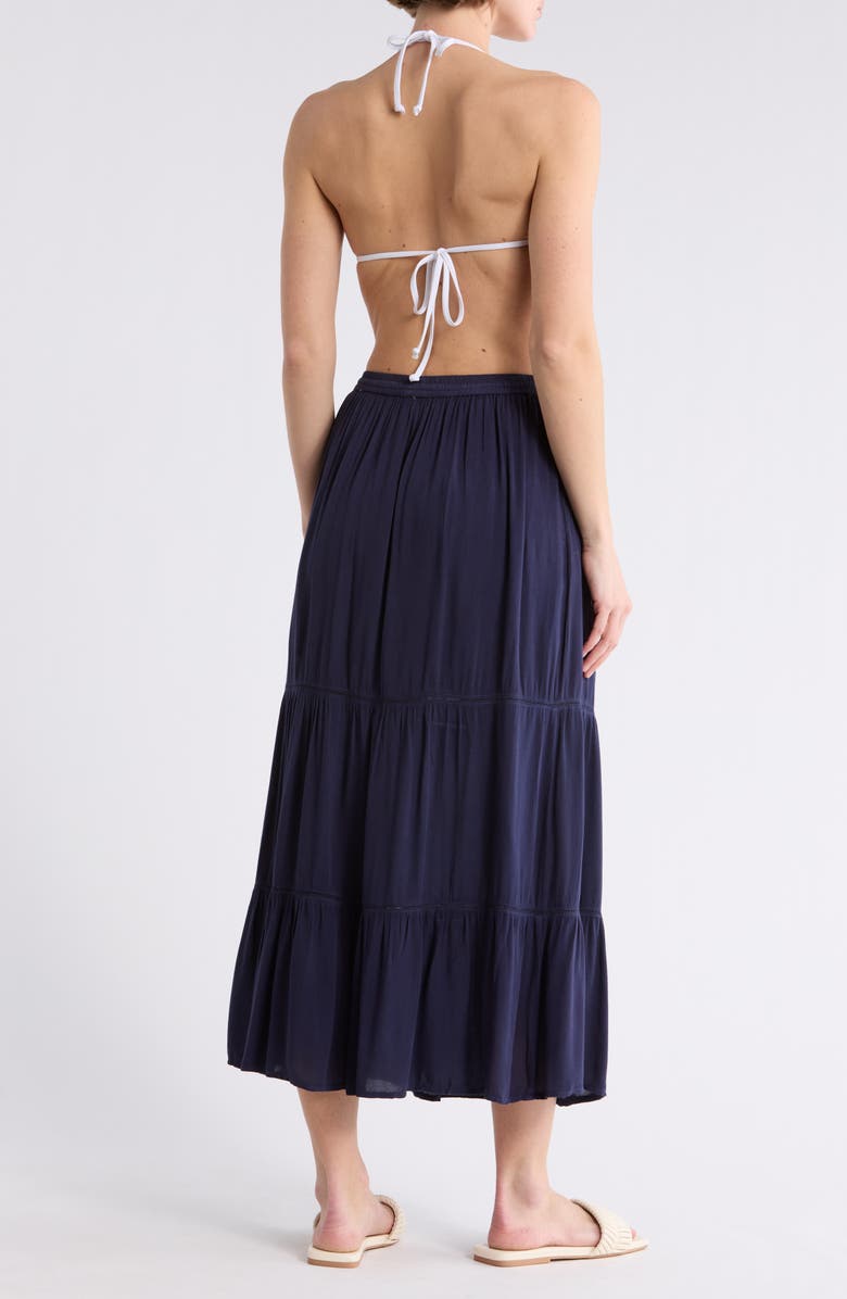 BOHO ME Tiered Maxi Cover-Up Skirt, Alternate, color, Midnight Blue