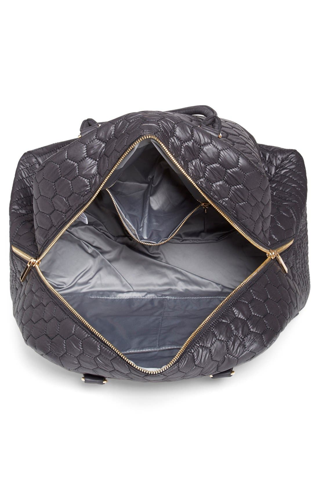 'Heartbeat' Duffel Bag, Alternate, color, BLACK