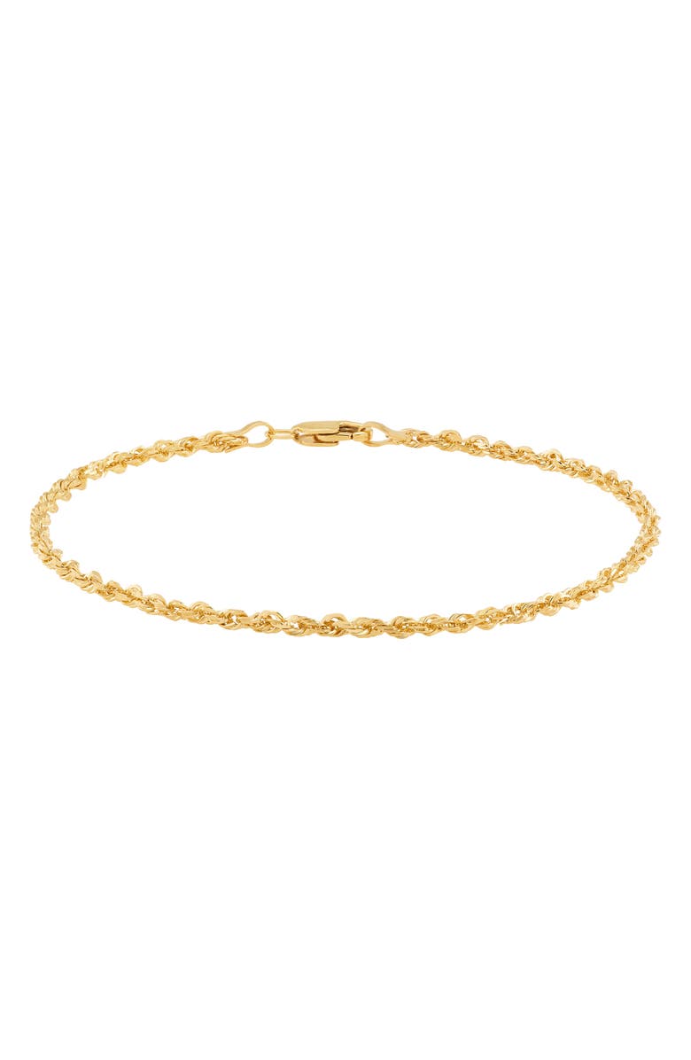 Frankie & Zoe Rope Chain Bracelet, Alternate, color, Yellow Gold