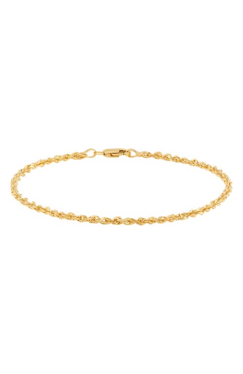 Frankie & Zoe Rope Chain Bracelet In Gold