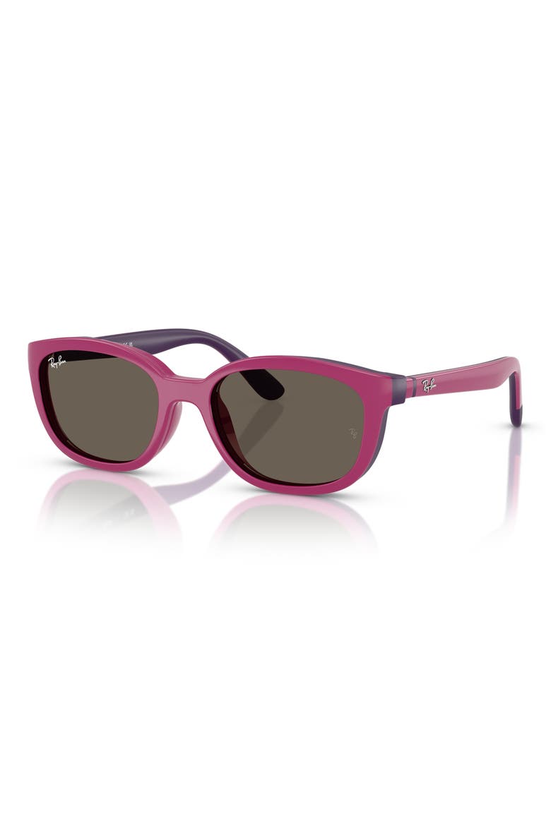 Kids' 46mm Pillow Optical Glasses & Clip-On Sunglasses, Alternate, color, BROWN