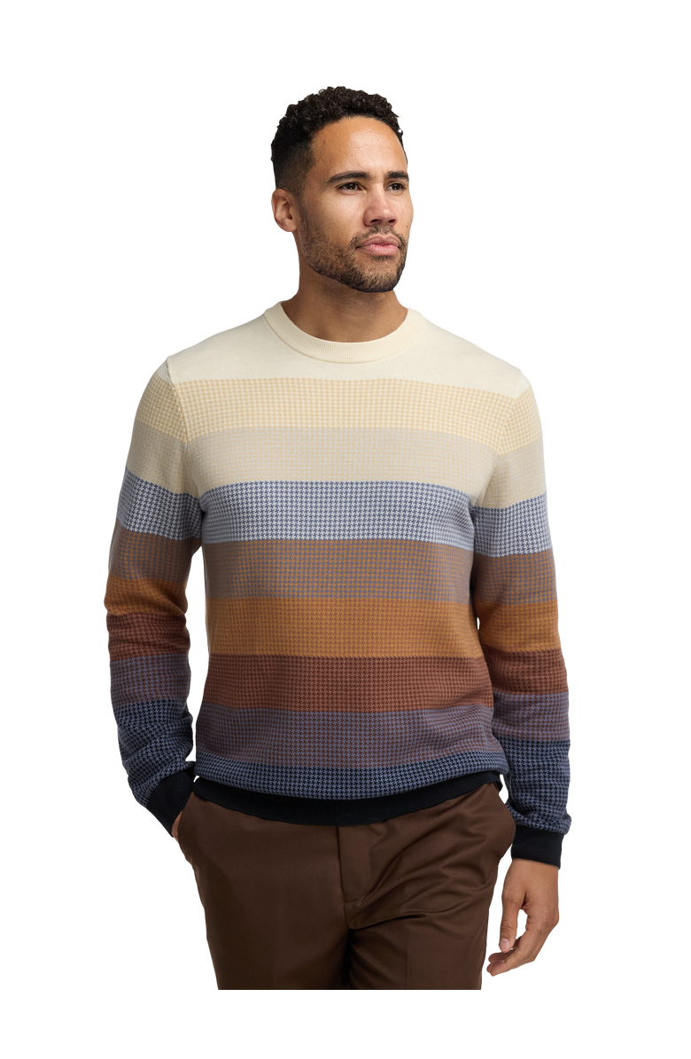 Paul Fredrick Cotton Crewneck Sweater, Alternate, color, Multi