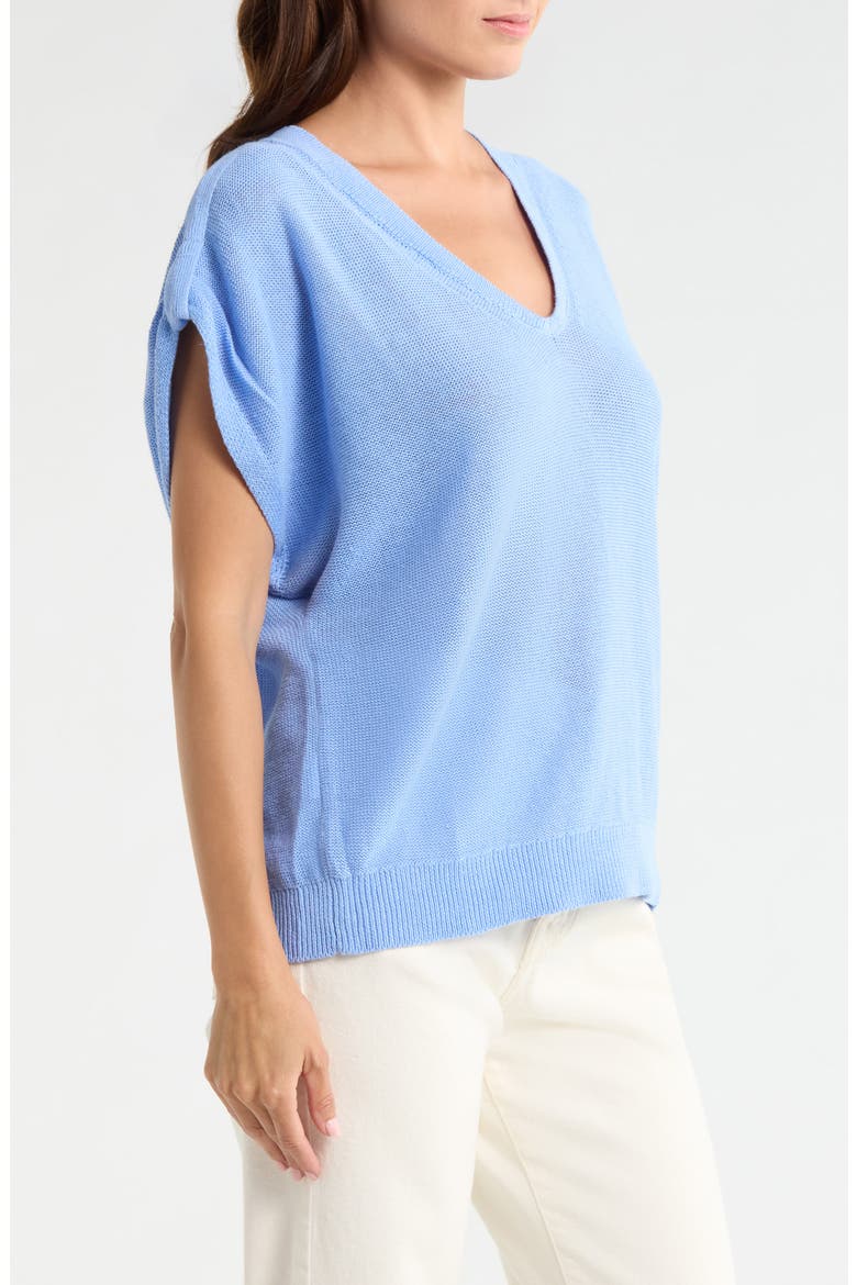 Lakes Edge Linen & Cotton Blend Sweater, Alternate, color, GRAPE POOLS