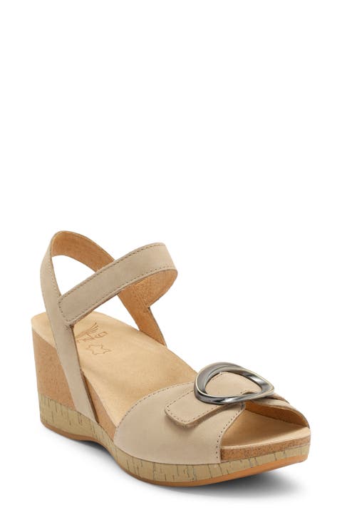 Stella Ankle Strap Platform Wedge Sandal (Women)