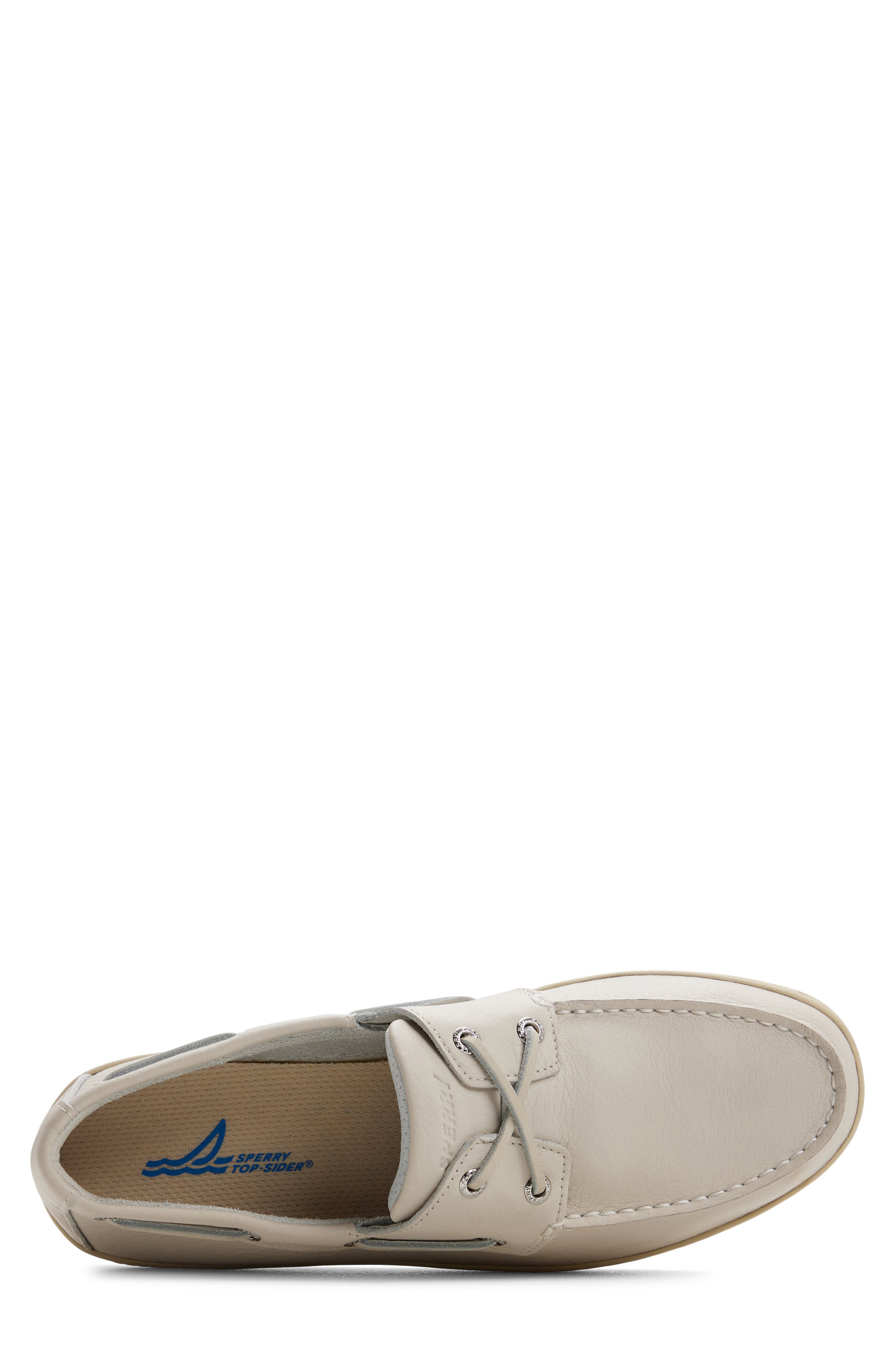 Strake 2-Eye Boat Shoe, Alternate, color, WHITE