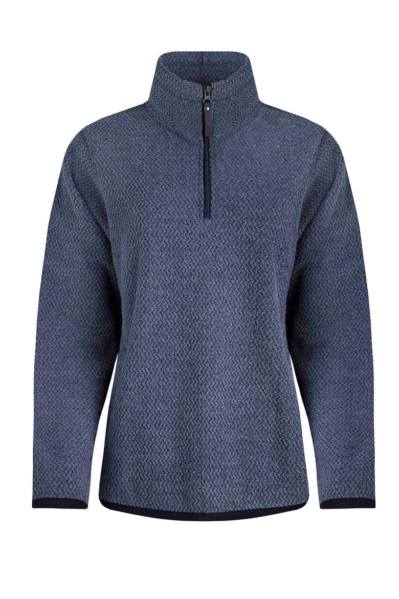Odina 1/4 Zip Zig Zag Fleece, Alternate, color, Dark Blue