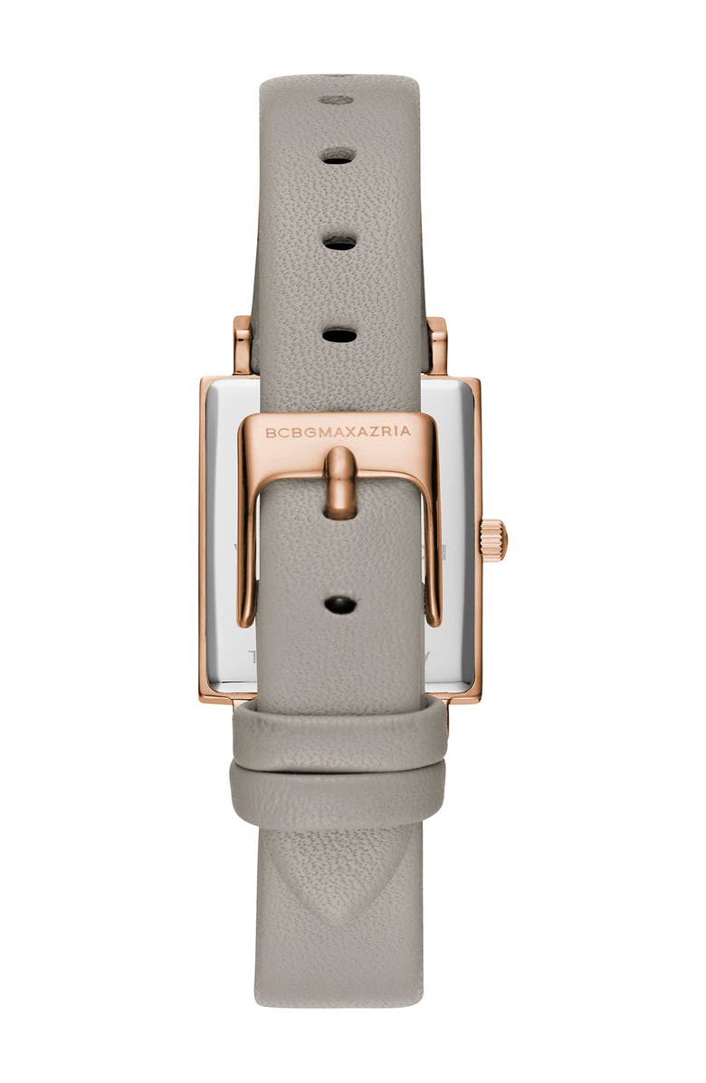 BCBG Women's Crystal Embellished Leather Strap Watch, 22x33mm, Alternate, color, 