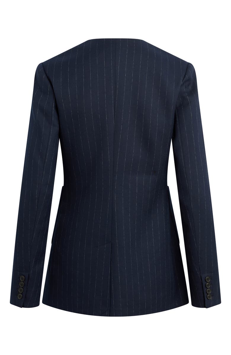 Favorite Daughter The Busy Woman Pinstripe Jacket, Alternate, color, Navy Pinstripe