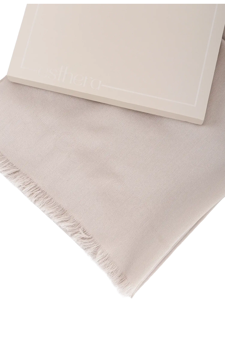 Esthera Wool Logo Scarf, Alternate, color, Grey
