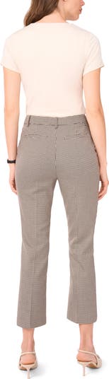 Kick Flare Leg Houndstooth Pants