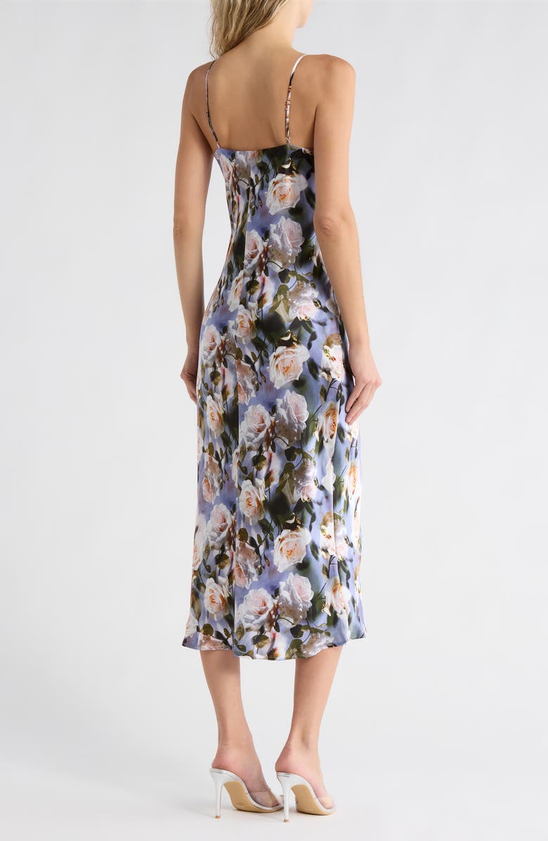 L'AGENCE Seridie Floral Silk Slipdress, Alternate, color, Multi Distressed Floral