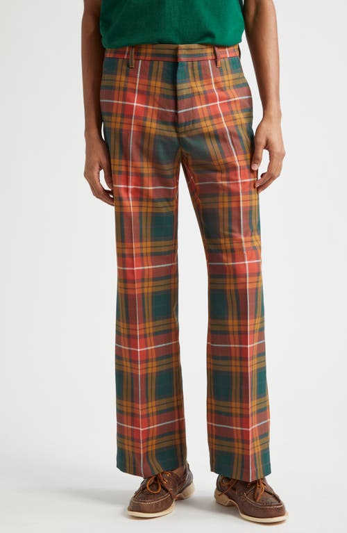 STOCKHOLM SURFBOARD CLUB Sune Plaid Flat Front Pants in Check 