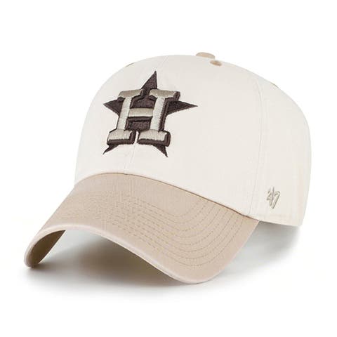 Men's '47  Natural/Tan Houston Astros Neutral Terrain Clean Up Adjustable Hat