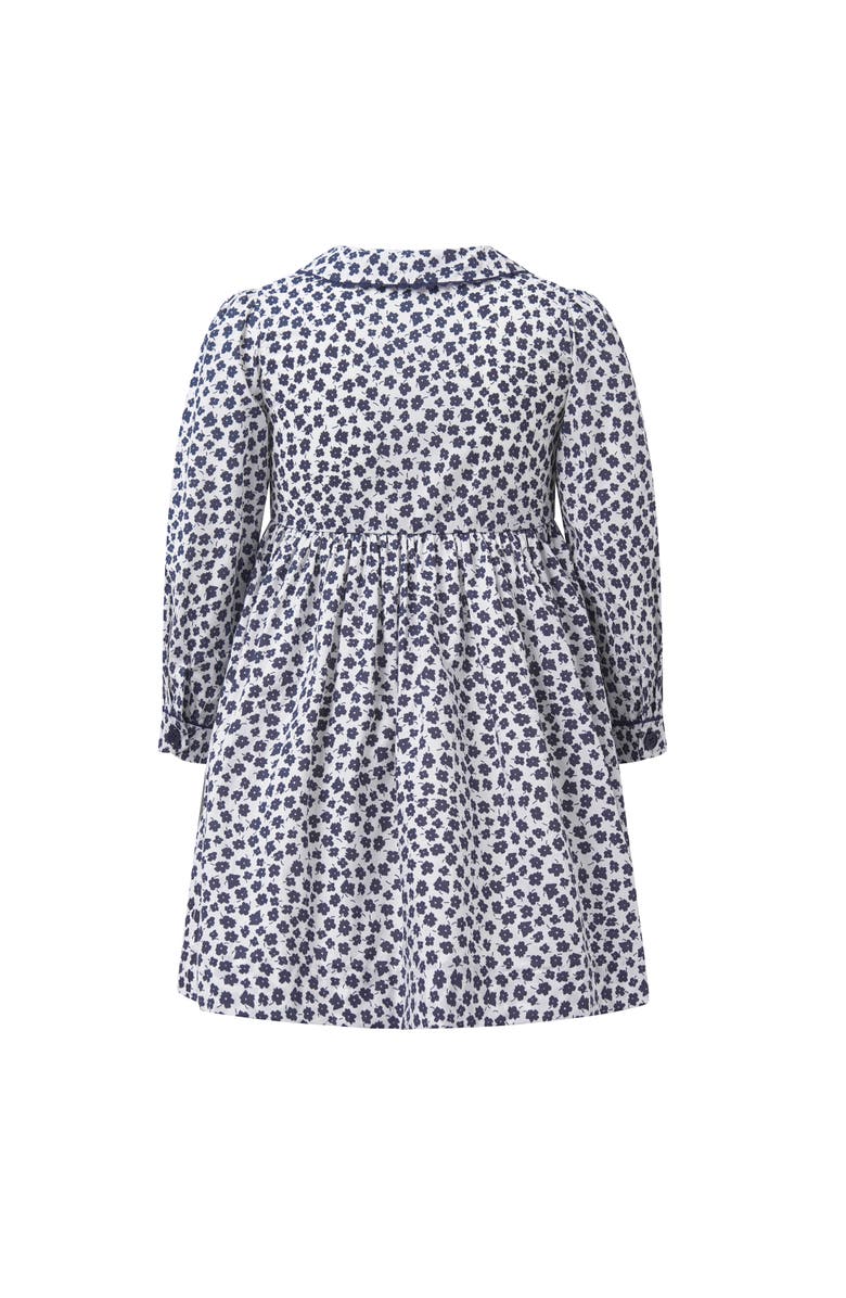 Rachel Riley Navy Floral Button-Front Dress, Alternate, color, Navy