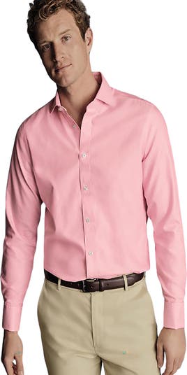 Non-Iron Clifton Weave Cutaway Slim Fit Shirt Single Cuff