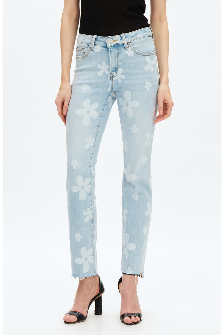 Ankle Straight Leg Jeans, Main, color, LIGHT BLUE