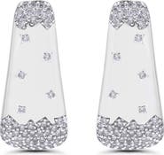 Christian Siriano New York Cubic Zirconia Sprinkle Triangle Stud Earrings