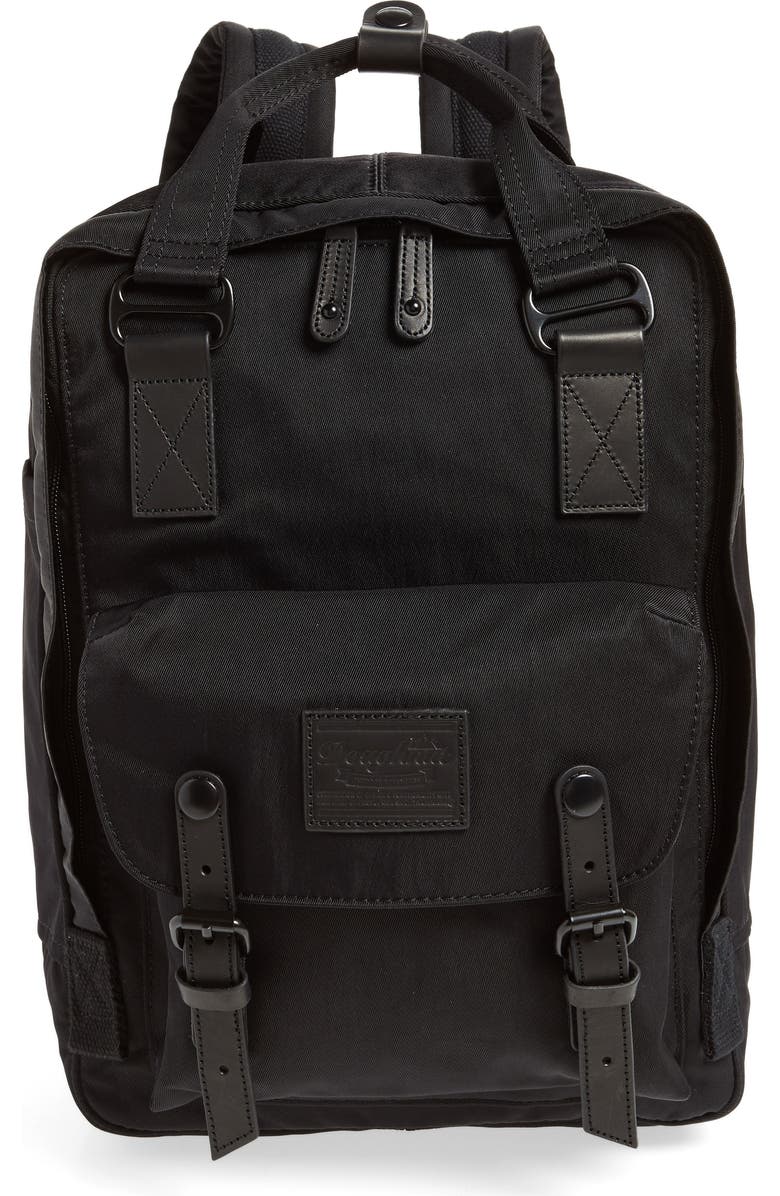 Doughnut Macaroon Black Series Water Resistant Backpack, Main, color,