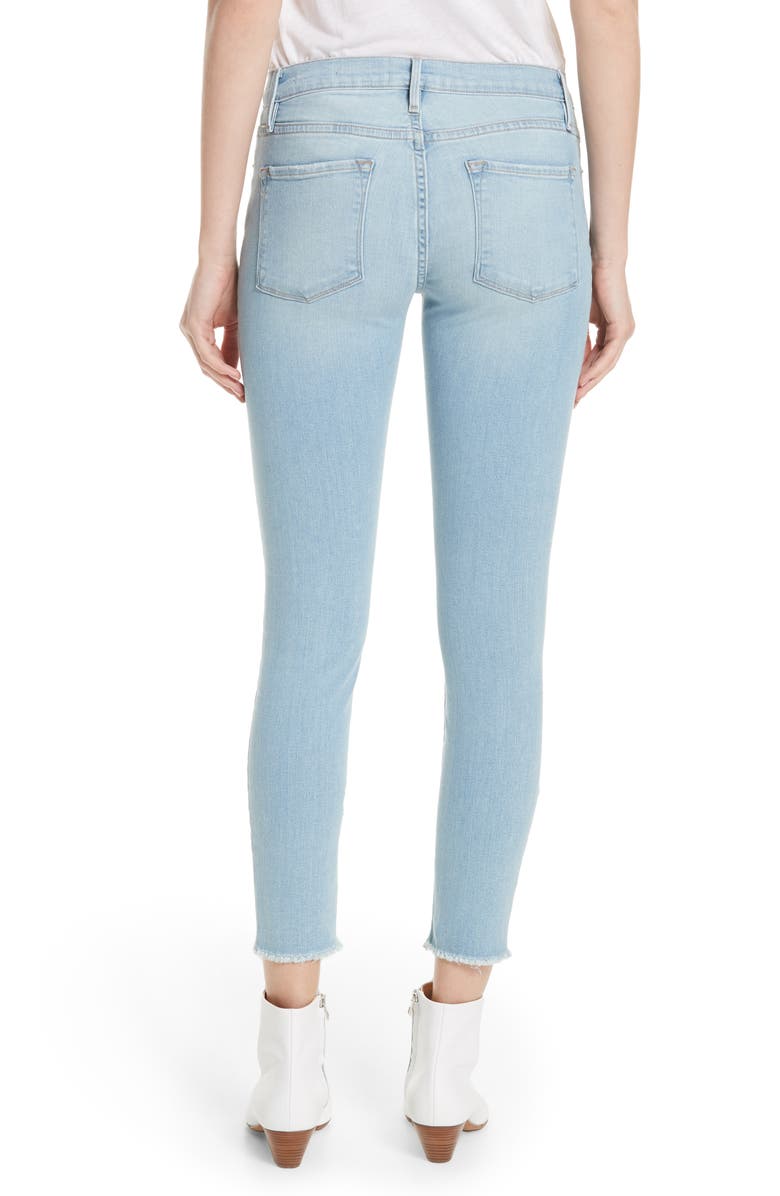 FRAME Le Skinny de Jeanne Raw Hem Crop Skinny Jeans, Alternate, color,
