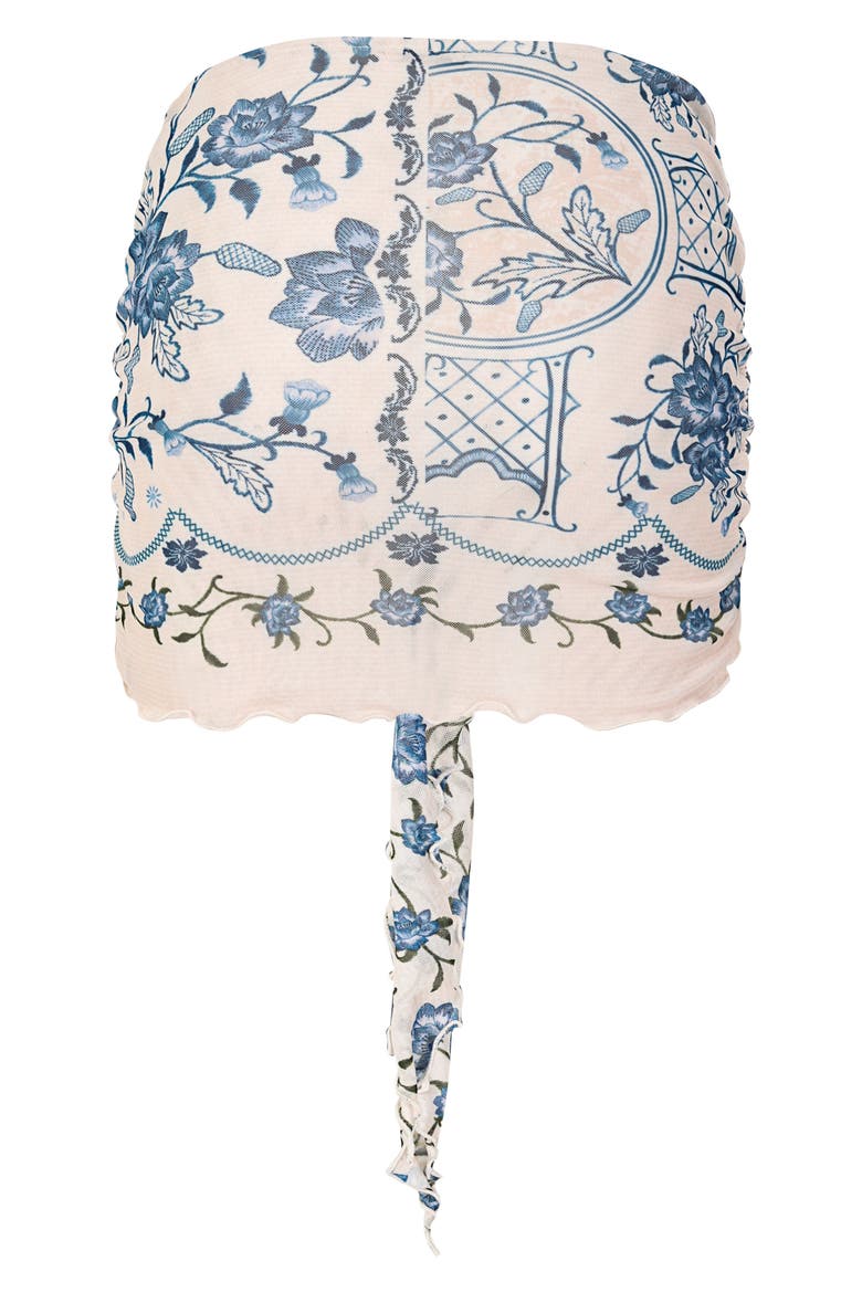 Aranxa Bleu Sarong Cover-Up Miniskirt, Alternate, color, MULTICOLOR