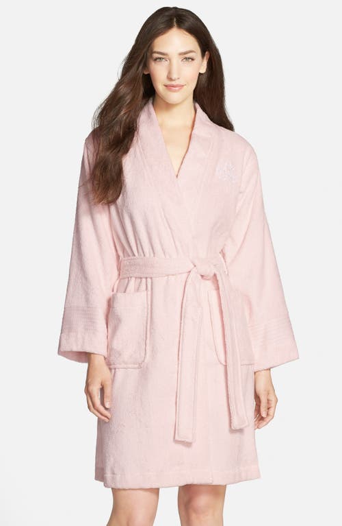 Ralph Lauren Lauren Cotton Terry Robe In Chiffon Pink