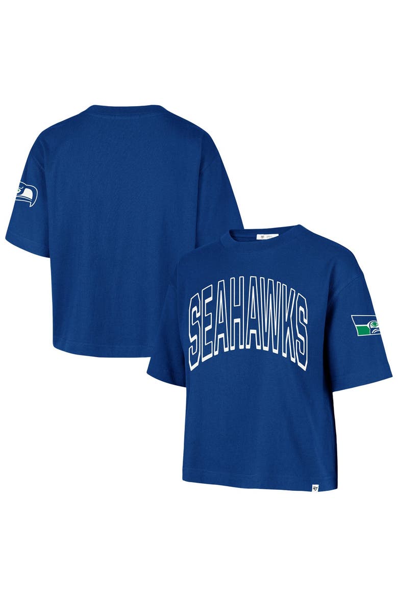 Women's '47 Royal Seattle Seahawks Call Out Reed City T-Shirt, Main, color, Royal